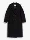 Max Mara Madame Double-breasted Wool And Cashmere-blend Coat In Black