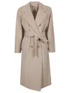 Max Mara Madame Wool And Cashmere Coat In Brown