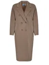 Max Mara "madame" Coat In Brown