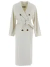 Max Mara Double-breasted Wool Cashmere Coat In Ivory