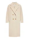 Max Mara Cles Single-breasted Wool Coat In Beige