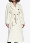 Shop Max Mara Madame Double-breasted Coat In Cream