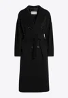Max Mara Madame Double-breasted Coat In Wool And Cashmere In Black