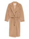 Max Mara Madame Double-breasted Wool Coat In Brown
