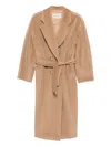 Max Mara Madame Double-breasted Wool Coat In Brown