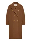Max Mara Madame Double-breasted Coat In Brown