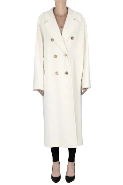 Max Mara Madame Double-breasted Coat In White
