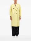 Max Mara Double-breasted Wool-blend Coat In Yellow
