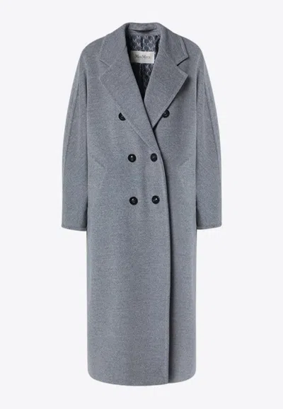 Max Mara Madame Double-breasted Wool Coat In Gray