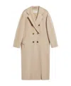 Max Mara Cles Single-breasted Wool Coat In Nude