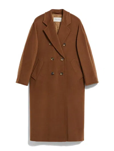 Max Mara Madame Icon Coat In Cuoio
