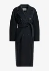 Max Mara Madame Icon Long Wool Coat In Blue