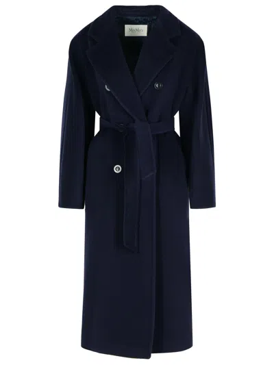 Max Mara Madame Virgin Wool And Blue Cashmere Coat
