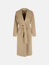 Max Mara 'madame' Virgin Wool And 'ecru' Cashmere Coat