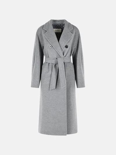 Max Mara 'madame' Virgin Wool And Grey Cashmere Coat In Gray