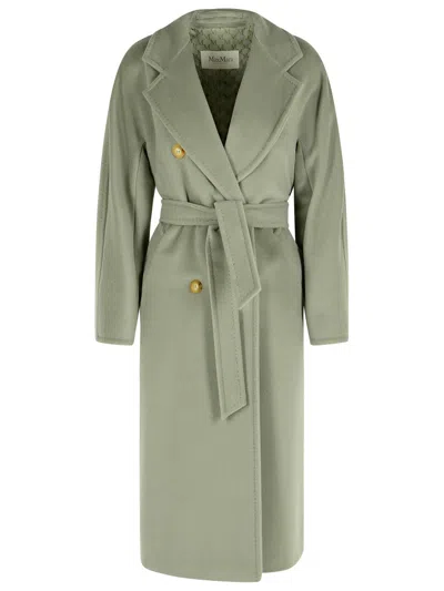 Max Mara Madame Virgin Wool And Sage Green Cashmere Coat