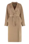 Max Mara Madame Wool And Cashmere Coat In Brown