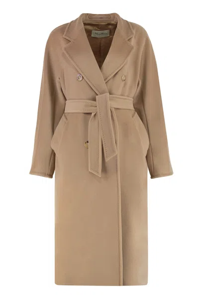 Max Mara Madame Wool And Cashmere Coat In Gold