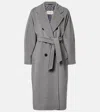 Max Mara Madame Virgin Wool And Grey Cashmere Coat In Gray
