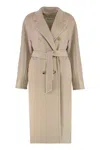 Max Mara Madame Wool And Cashmere Coat In Animal Print