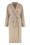 Max Mara Madame Wool And Cashmere Coat In Animal Print
