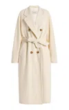 Max Mara Madame Wool-cashmere Coat In White