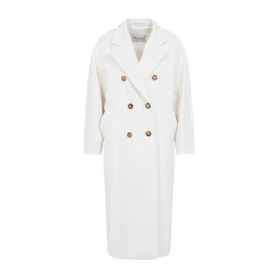 Max Mara Madame Wool Coat In White