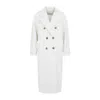 Max Mara Madame Double-breasted Wool Coat In White