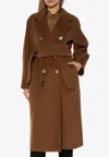 Max Mara Madame Wool Oversized Coat In Brown