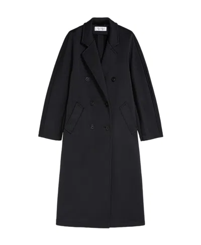 Max Mara Madame2 Double-breasted Coat In Black