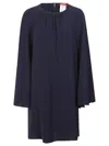 Max Mara Madia Crewneck Long-sleeved Dress In Blu