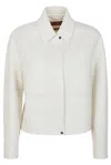 Max Mara Madison Button Detailed Jacket In White