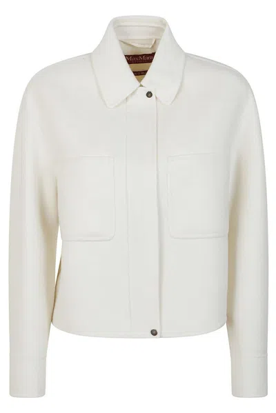Max Mara Madison Button Detailed Jacket In White