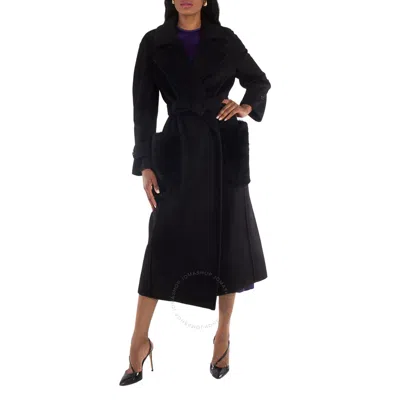Max Mara Magia Long Cashmere Coat In Black