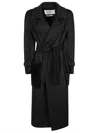 Max Mara Magia Belted Cashmere Coat In Marrone