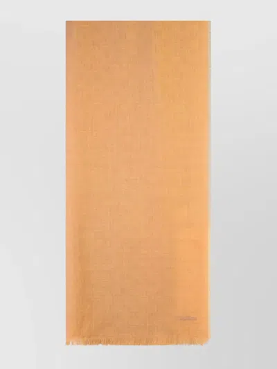 MAX MARA 'MAGICO' FRINGED WOOL SCARF WITH WOVEN TEXTURE
