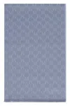 Max Mara Monogram-jacquard Wool Scarf In Blue