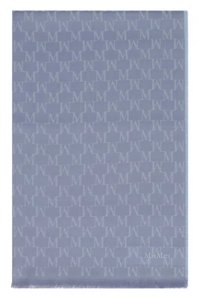 Max Mara Magico Virgin Wool Scarf In Blue