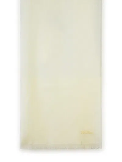 Max Mara Magico' White Wool Scarf