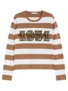 Max Mara 1951 Embroidery Wool Striped Sweater Clothing In Multi
