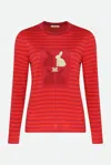 Max Mara Maglia A Righe Rossa In Rosso