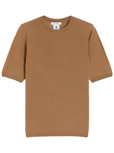MAX MARA SHORT-SLEEVED BASIC WOOL SWEATER