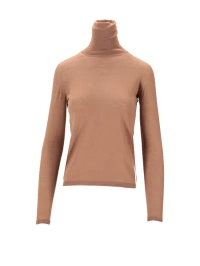 Max Mara Maglia Canottiera Top In Brown