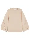 Max Mara Oversized Wool And Cashmere Sweater In Neutral
