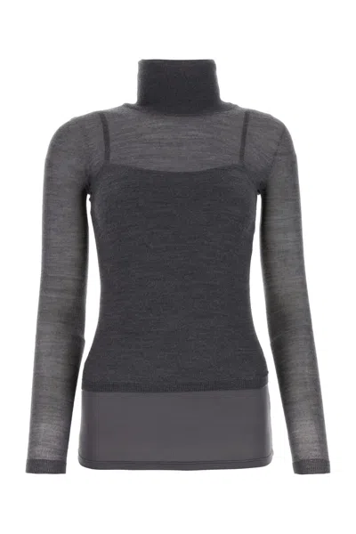 MAX MARA MAGLIONE STRESA IN LANA GRIGIA DONNA