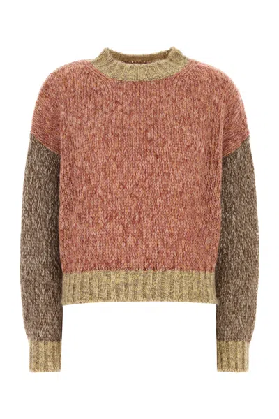 Max Mara Maglione Dionigi In Misto Acrilico Rosso Melangè  Donna In Multi
