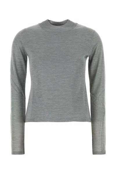 Max Mara Maglione Falesia In Seta Grigia Donna In Gray