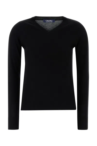 Max Mara Maglione Idoneo In Lana Nera Donna In Black