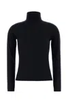 Max Mara Cashmere Sweater With Long Sleeves And Turtleneck In Blue
