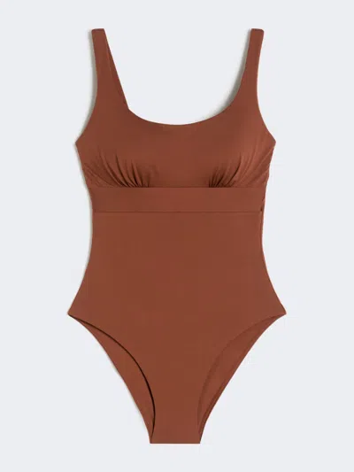 Max Mara Maillot De Bain De Compétition En Jersey In Brown